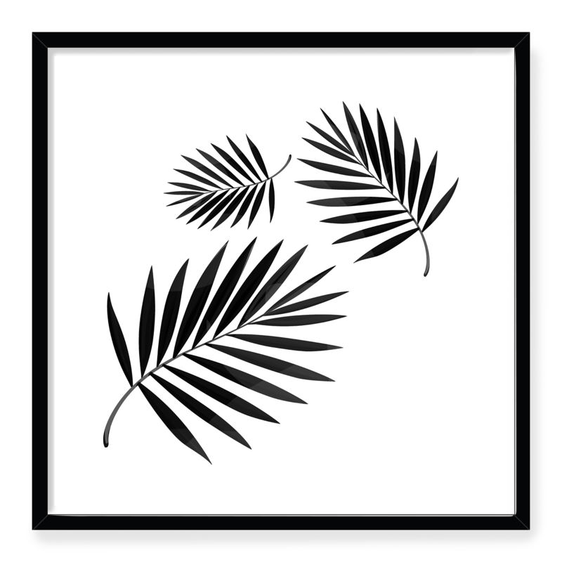 Doroteo Design Tropical Leaves Collection Home Decor Wall Art Print Frame