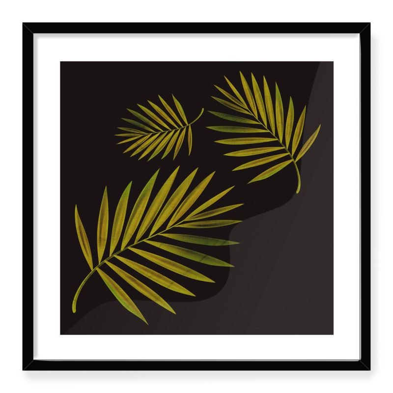 Doroteo Design Tropical Leaves Collection Home Decor Wall Art Print Frame