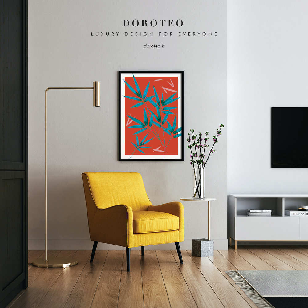 Doroteo Design Bamboo Leaves Collection Home Decor Wall Art Print Frame Canvas Printable Etsy