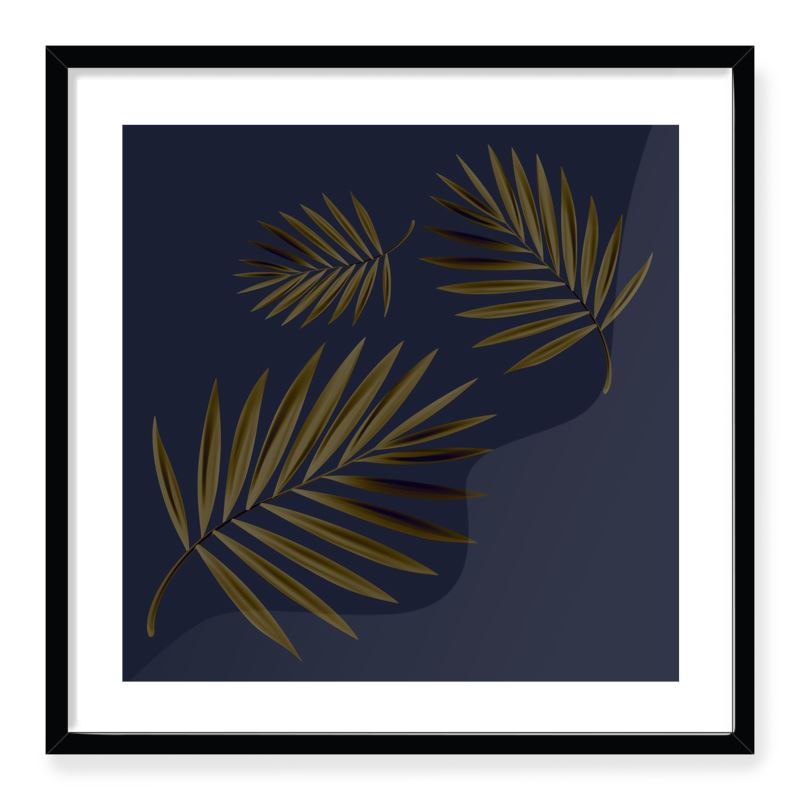 Doroteo Design Tropical Leaves Collection Home Decor Wall Art Print Frame