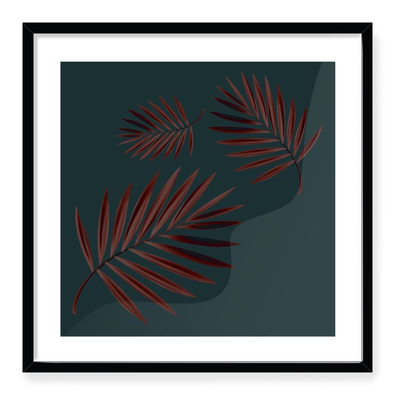 Doroteo Design Tropical Leaves Collection Home Decor Wall Art Print Frame