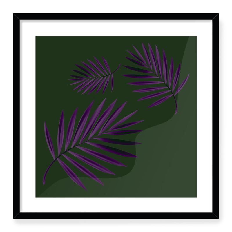 Doroteo Design Tropical Leaves Collection Home Decor Wall Art Print Frame
