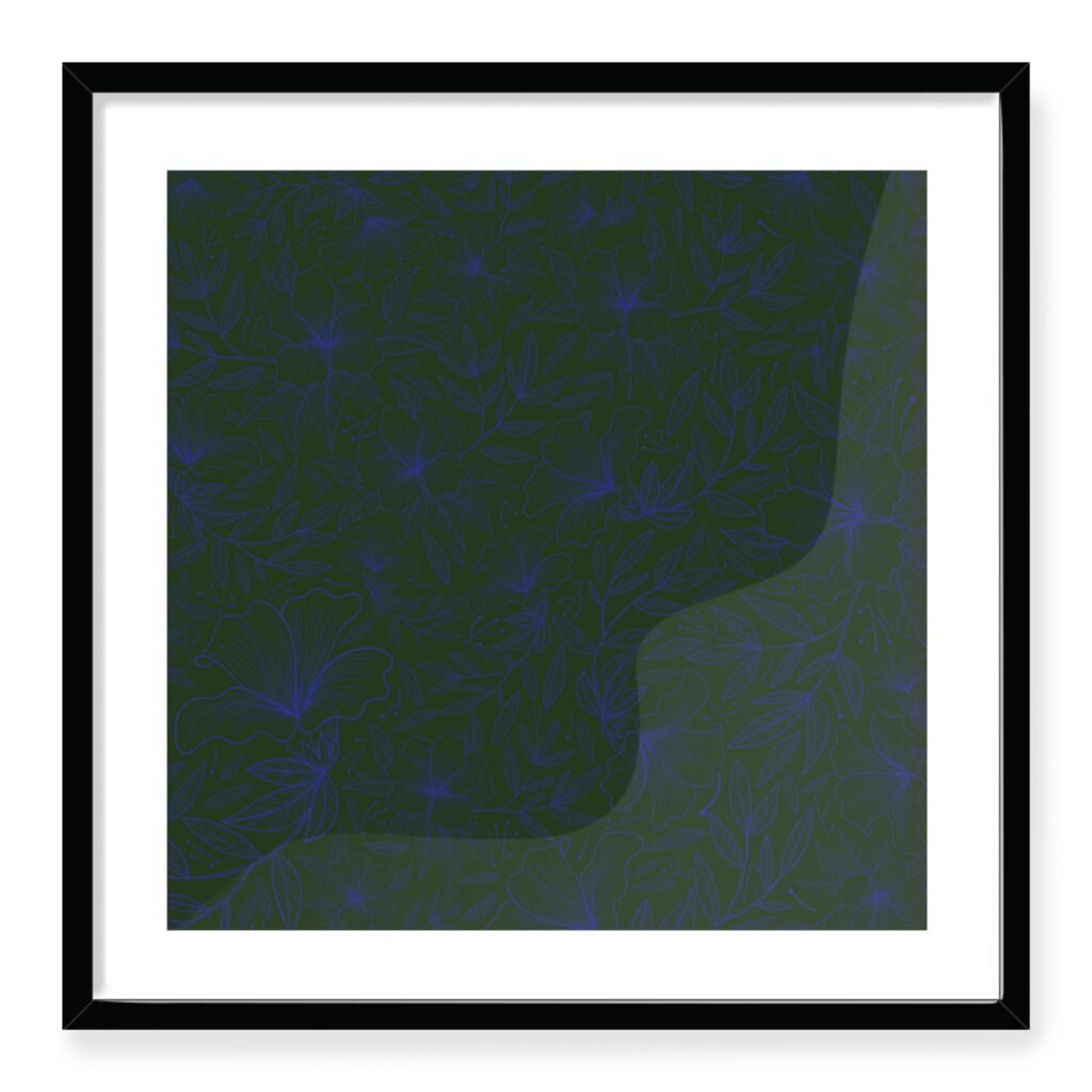 Doroteo Design Hand Drawn Floral Pattern Collection Home Decor Wall Art Print Frame