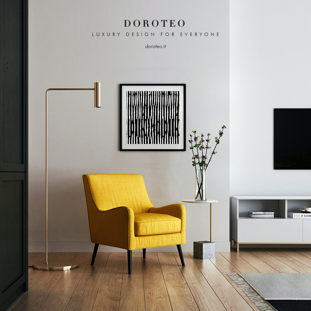 Doroteo Design Woodcut Stripes Pattern Collection Home Decor Wall Art Print Frame