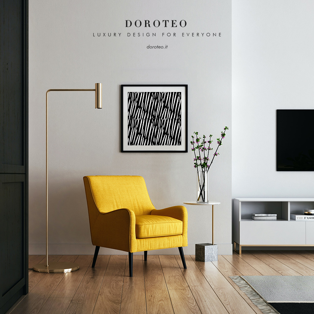 Doroteo Design Woodcut Stripes Pattern Collection Home Decor Wall Art Print Frame