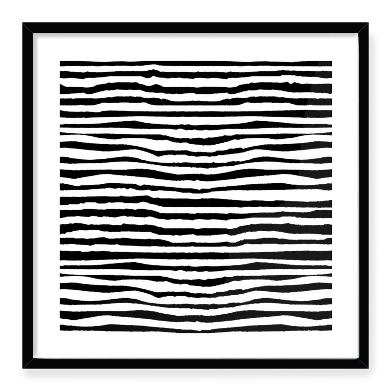 Doroteo Design Woodcut Stripes Pattern Collection Home Decor Wall Art Print Frame