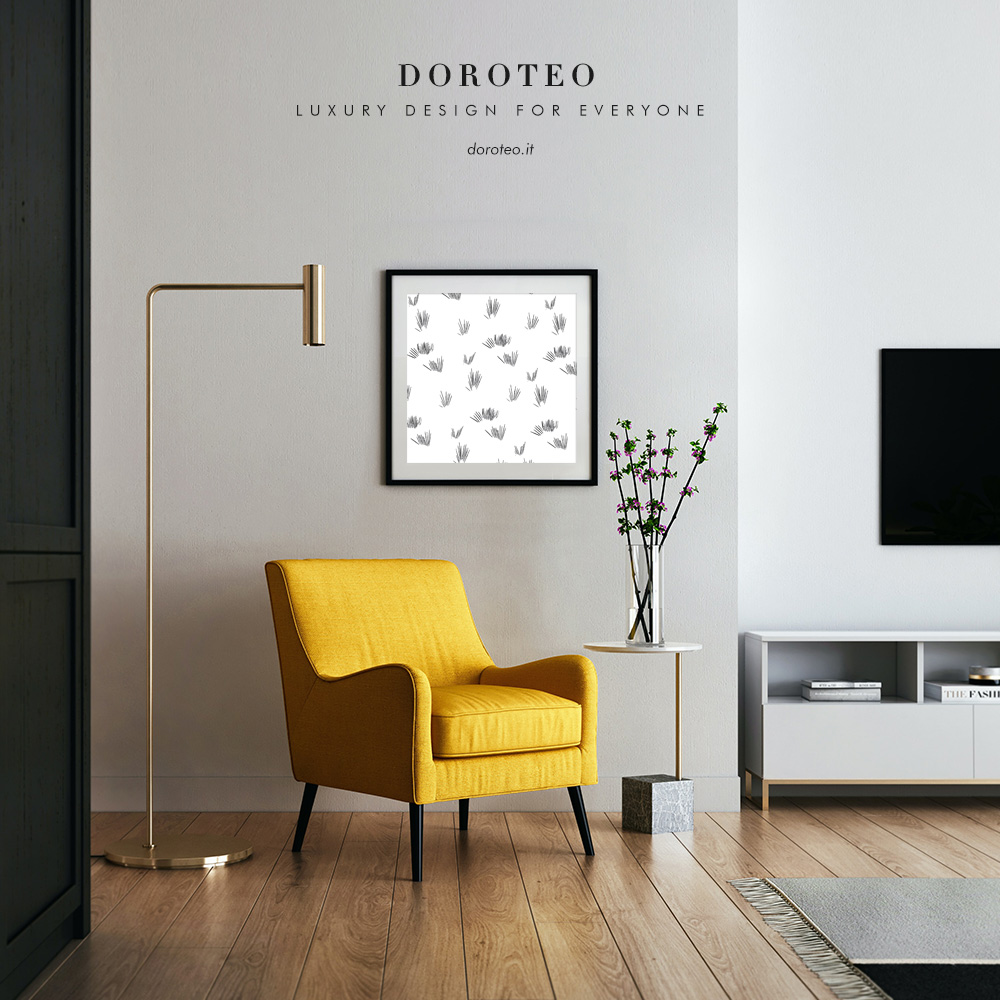 Doroteo Design Woodcut Stripes Pattern Collection Home Decor Wall Art Print Frame