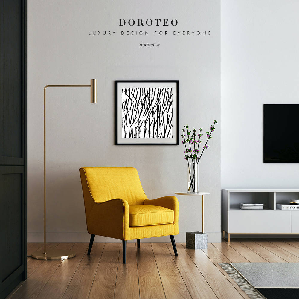 Doroteo Design Woodcut Stripes Pattern Collection Home Decor Wall Art Print Frame