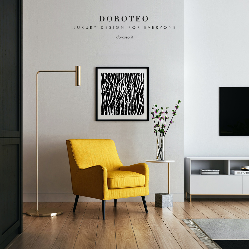 Doroteo Design Woodcut Stripes Pattern Collection Home Decor Wall Art Print Frame