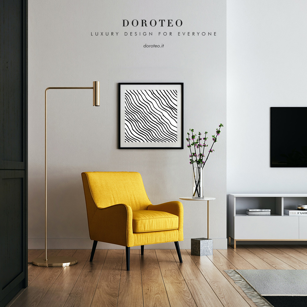 Doroteo Design Woodcut Stripes Pattern Collection Home Decor Wall Art Print Frame