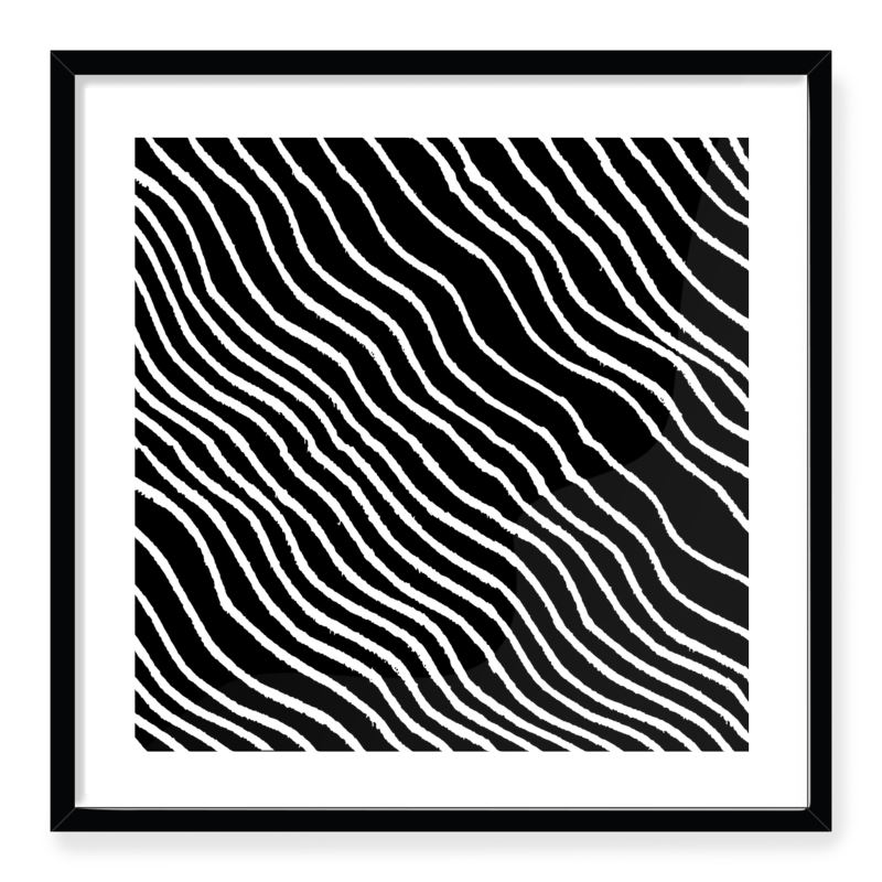 Doroteo Design Woodcut Stripes Pattern Collection Home Decor Wall Art Print Frame