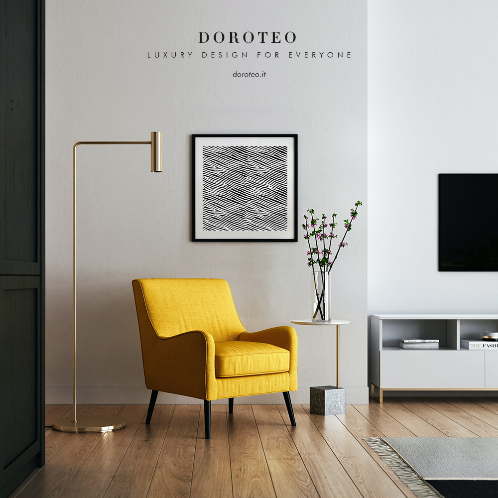 Doroteo Design Woodcut Stripes Pattern Collection Home Decor Wall Art Print Frame