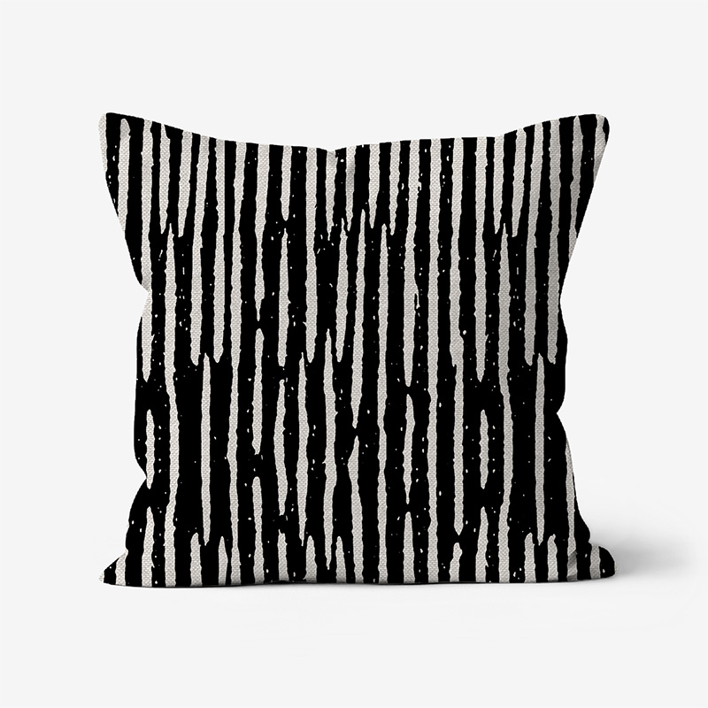 Doroteo Design Woodcut Striped Pattern Collection Home Decor Luxury Cushion Pillow