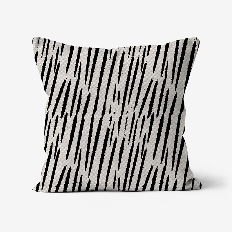 Doroteo Design Woodcut Striped Pattern Collection Home Decor Luxury Cushion Pillow