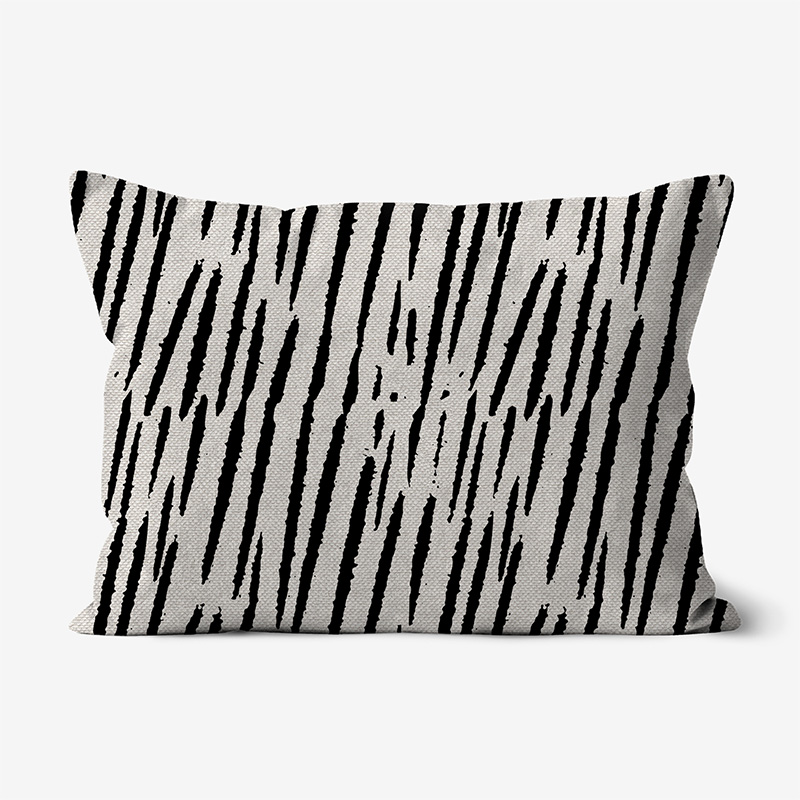 Doroteo Design Woodcut Striped Pattern Collection Home Decor Luxury Cushion Pillow