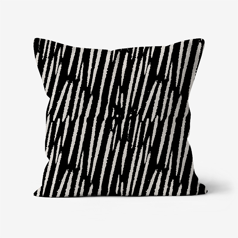 Doroteo Design Woodcut Striped Pattern Collection Home Decor Luxury Cushion Pillow