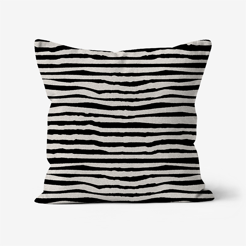 Doroteo Design Woodcut Striped Pattern Collection Home Decor Luxury Cushion Pillow