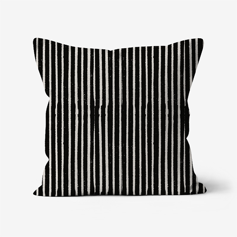 Doroteo Design Woodcut Striped Pattern Collection Home Decor Luxury Cushion Pillow