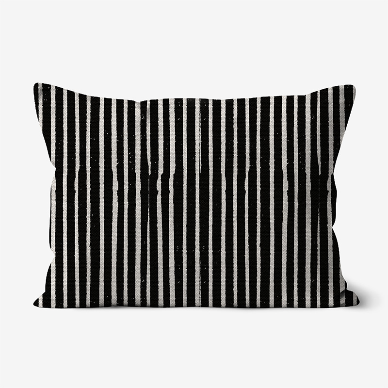 Doroteo Design Woodcut Striped Pattern Collection Home Decor Luxury Cushion Pillow