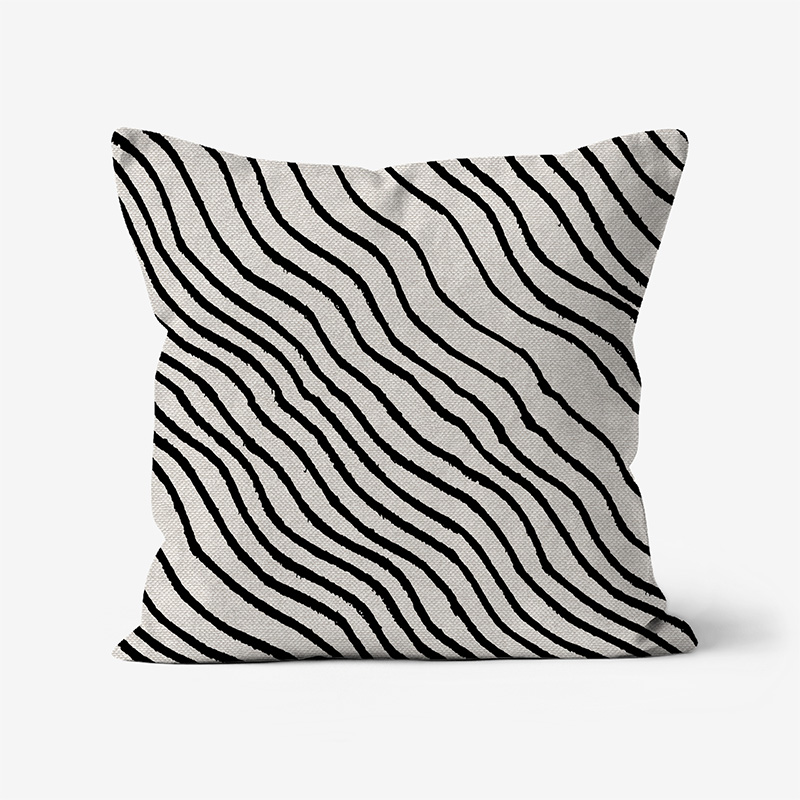 Doroteo Design Woodcut Striped Pattern Collection Home Decor Luxury Cushion Pillow