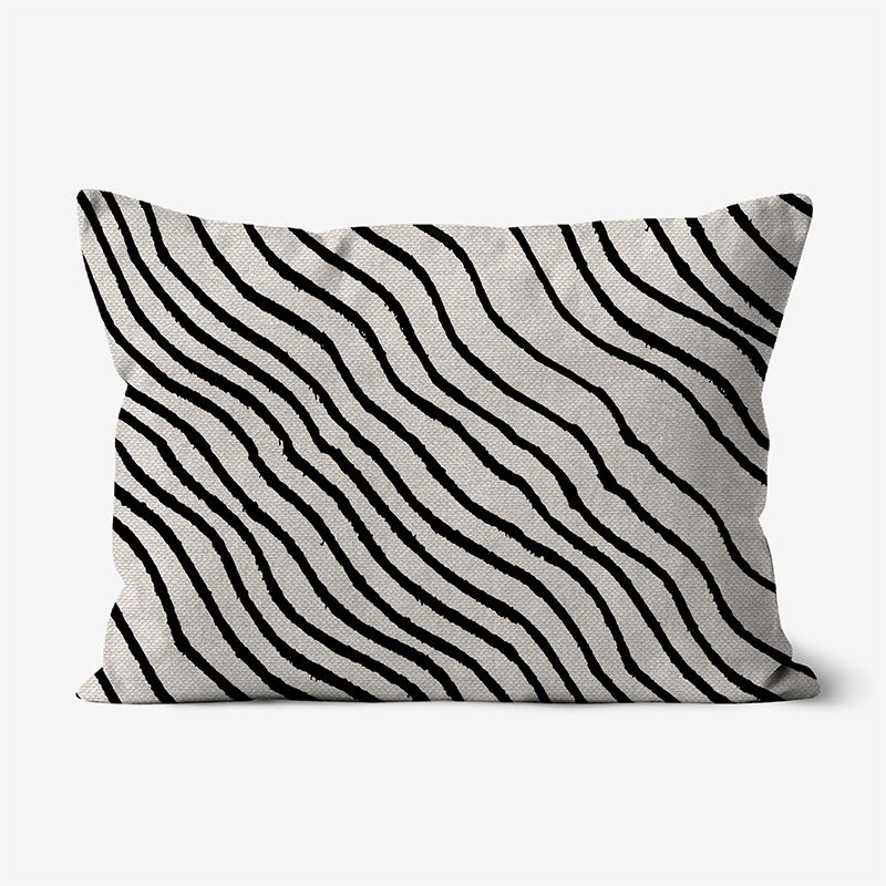 Doroteo Design Woodcut Striped Pattern Collection Home Decor Luxury Cushion Pillow