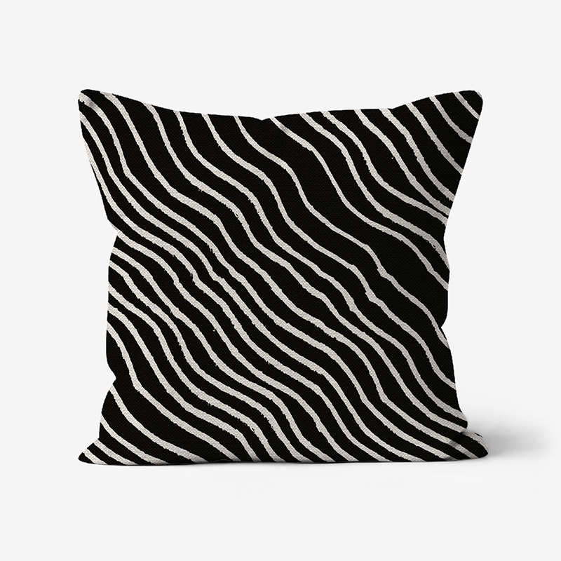 Doroteo Design Woodcut Striped Pattern Collection Home Decor Luxury Cushion Pillow