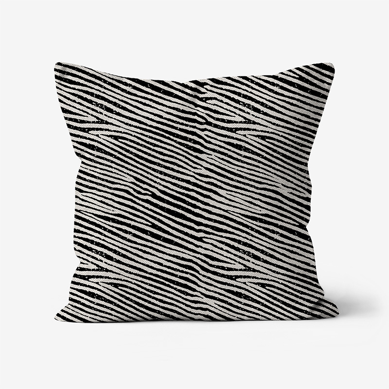 Doroteo Design Woodcut Striped Pattern Collection Home Decor Luxury Cushion Pillow